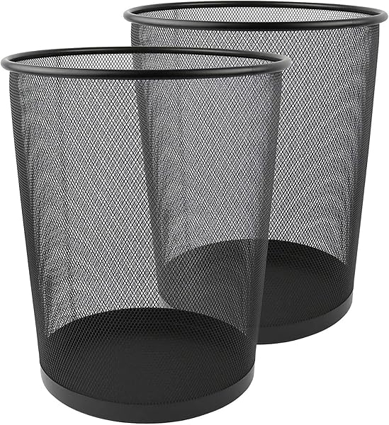 ZUVO WASTE BASKET | METAL WIRE MESH BIN...