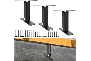 YABORAS Patio Roof Riser, 3 Packs Heavy Duty 304 Stainless Steel Adjustable Saddle Pergola Brackets Mount Supports Hardware Kits for Wood Beam Gazebo Porch Outdoor Garden Backyard