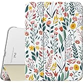 TiMOVO Case for iPad (A16) 11th Generation 11 Inch 2025/iPad 10th Generation 10.9 Inch 2022, Slim Stand Cover with Hard Translucent Back, Support Touch ID, Auto Wake/Sleep, Flowers