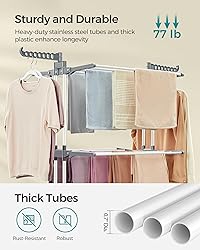SONGMICS Clothes Drying Rack Stand 4-Tier, Foldable
