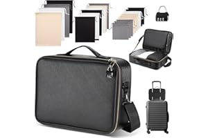 Eccliy Locking Adult Toy Bag Box Game Toys Storage Organizer with 20 Different Size Drawstring Bags Toy Storage Case for Women and Men(Black,14.57 x 10.24 x 4.3 Inches)