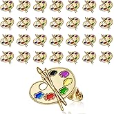 24 PCS Enamel Pin Bulk - Art Supplies, Enamel Pin Making Kit, Lapel Pins for Art Lovers, Classmates, Teachers & Graduation Gifts