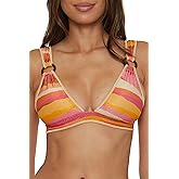 BECCA Women's Canyon Sunset Halter Bikini Top, Adjustable, Tie Back, Swimwear Separates