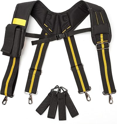 Alupre Tool Belt Suspenders Heavy Duty Electrician Work Hanger Lumbar Support
