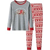 Sleepover Pajama Set for Girls Tie Dye Cotton Snug-fit Long Sleeve PJ Size 4T-14