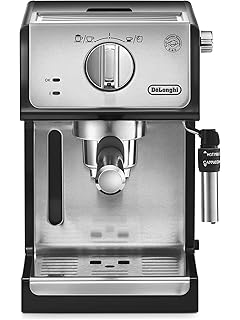 De'longhi ECP35.31 - Cafetera espresso, 1100w, capacidad 1,1l, café molido y monodosis para 2 tazas, negro y plata