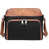 MASINTOR Crossbody Purse Bags for Women, Multi-Pocket Soft Leather Shoulder Purse with Tassel, Lightweight Travel Handbag