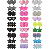 CICKEE Pasties Rave Pack 27 Pairs Multicolor Nipple Covers Pasties Glitter Pasty