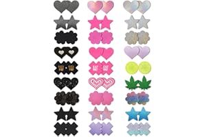 CICKEE Pasties Rave Pack 27 Pairs Multicolor Nipple Covers Glitter Pasty Fun Pasties Stickers Breast Petals