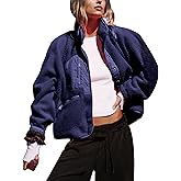 Daacee Fuzzy Fleece Jacket Women Winter Warm Button Down Sherpa Shacket Coats Outerwear with Pockets