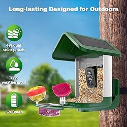 Viubird Bird Feeder with Camera Solar Powered