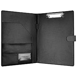 Professional Padfolio with Clipboard, Faux Leather