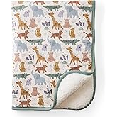 Little Sleepies Newborn Mini Blanket, Soft Viscose from Bamboo Baby Blanket for Boy & Girl Gifts, Baby Essentials, Sweet Safari, 30 inches x 40 inches