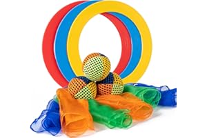 oazoxcx Juggling Starter Set of 3 Juggling Balls 3 Scarves 3 Rings Perfect for Developing Motor and Juggling Skills