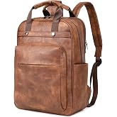 Rcrirth PU Leather Backpack for Women | 17 Inch Laptop Backpack | Large Capacity, For Travel, For Teacher Nurse, Computer Bag for Work