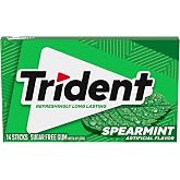 Trident Spearmint Sugar Free Gum, 14 Pieces | Perfect for Long Lasting Fresh Breath at School, Work &amp; Travel