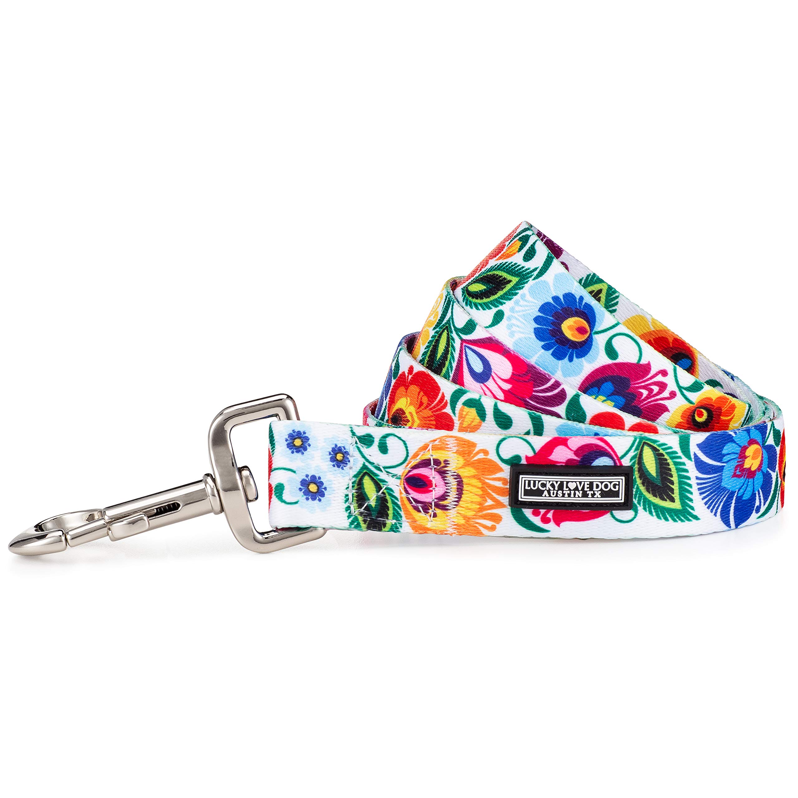 Lucky Love Dog Leash – Soft, Durable, and Comfortable Leash with Vibrant Patterns – Stylish and Long Lasting for Small, Medium, and Large Male and Female Dogs – Ladybird, Large