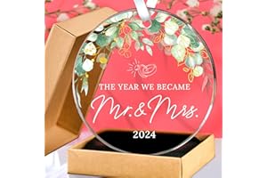 HEXMOZ Wedding Gifts - Wedding Gifts for Couples 2024 - Wedding Mr and Mrs Gifts for Couple, Future Mr & Mrs Gifts - Bridal Shower Gifts for Bride, 1st Married Presents - Acrylic Wedding Ornament