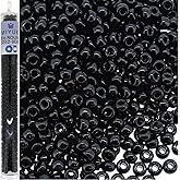 Miyuki Round Seed Bead Size 8/0 22g-Tube Opaque Black