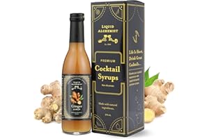 Liquid Alchemist Ginger Syrup for Cocktails - Real Ingredients Make our Liquid Ginger Puree for Cocktails the Perfect Moscow Mule Syrup - Our Non-GMO Vegan Drink Mixer Lasts Up to 2 Years (12.7 oz)