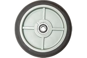 HaulPro Hand Truck Wheels -Set of 2- Flat Free Dolly Wheels Replacement-Heavy Duty 8 x 2 inch Rubber Dolly Tires-5/8" hub-500 lb. Capacity-Semi-Precision Bearings-Ideal for Hand truck Utility Cart