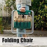 Cikonielf Folding Garden Stool Chair with Tool Bag for Camping & Gardening view 7