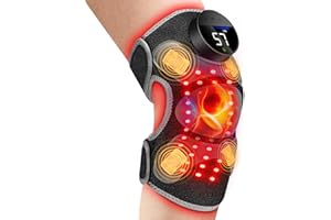 RELEXNOW Upgraded 2.0 Red Light Therapy Knee Brace - Knee Massager with 4 Vibration Areas, Cordless Controller, Near Infrared Red Light Therapy Heated Device for Knee Elbow Shoulder