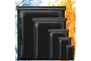 inaepeak 5 Pack Faraday Bags, Large Faraday Cage, RFID Signal Blocker Faraday Pouch, Key Fob Protector Anti-theft Faraday Bag for Phone/Laptop/Tablets/Phone/Car Key, Fireproof & Waterproof