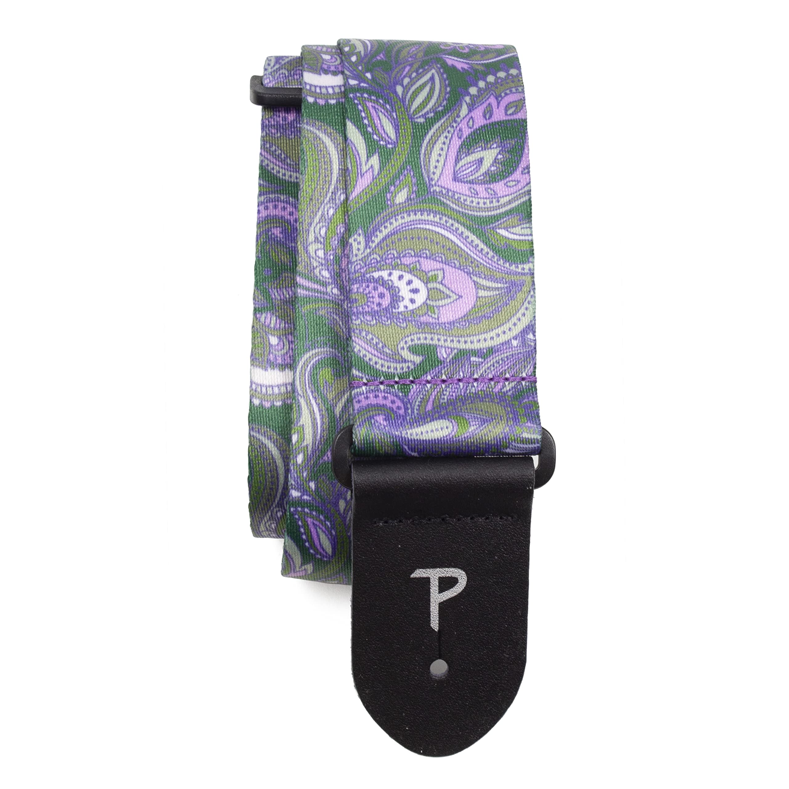 Perri's Leathers Ltd.- Guitar Strap- Polyester- Paisley- Adjustable - For Acoustic/Bass/Electric Guitars - Made in Canada (LPCP-7298)