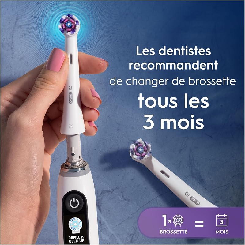 Brossettes de Rechange Radiant White, lot de 8, Blanches