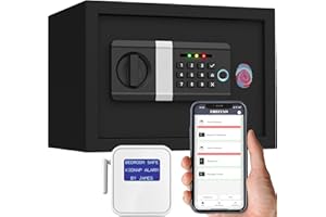 FORFEND SECURITY FORFEND Fingerprint Smart Home Safe | App Control/Alert WiFi Safe Box | Kidnap Alarm, Tamper Alarm, False Attempt Alarm | Alexa/Google Home | Floor/Wall Bolted Lock Box Security Money Safe Biometric
