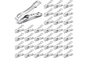 Raiten 100 Pcs Garden Clips Stainless Steel Greenhouse Clamps Heavy Duty Clips Have a Strong Grip to Hold Down The Shade Cloth or Plant Cover on Garden Hoops or Greenhouse Hoops and Netting Holding