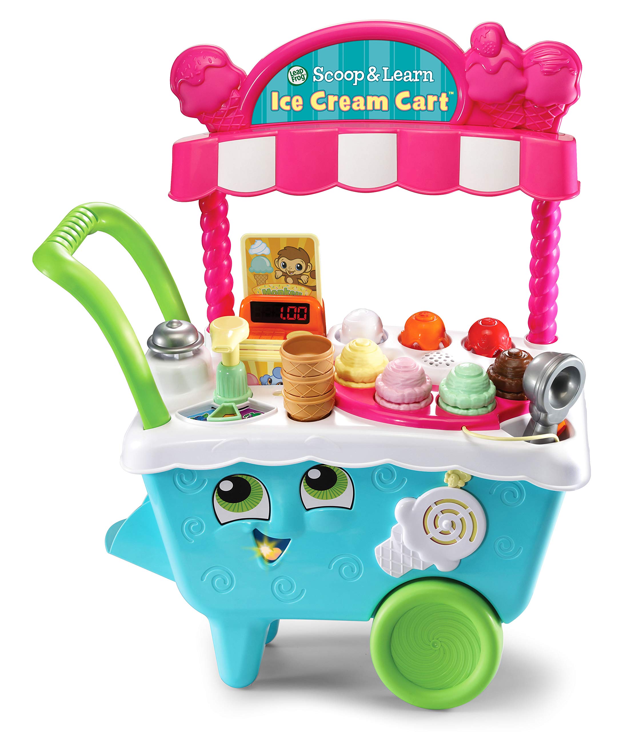 LeapFrog Scoop & Learn Ice Cream Cart, Toddler Toy for Role Play Fun, Educational Kids Toy for Interactive Play, Suitable for Girls and Boys Aged 2 Years +