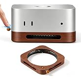 GZJINTIZI Mac mini M4 Stand (2024) with Effortless Power Button Lever &ndash; Solid Walnut Base for M4 Pro, Cooling &amp; Dustproof Design