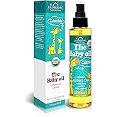 US Organic Baby Oil with Calendula, Jojoba, and Olive Oil with Vitamin E, USDA Certified Organic, No Alcohol, Paraben, Artificial Detergents, Color, Synthetic Perfumes, 5 fl. Oz (Pure Unscented)