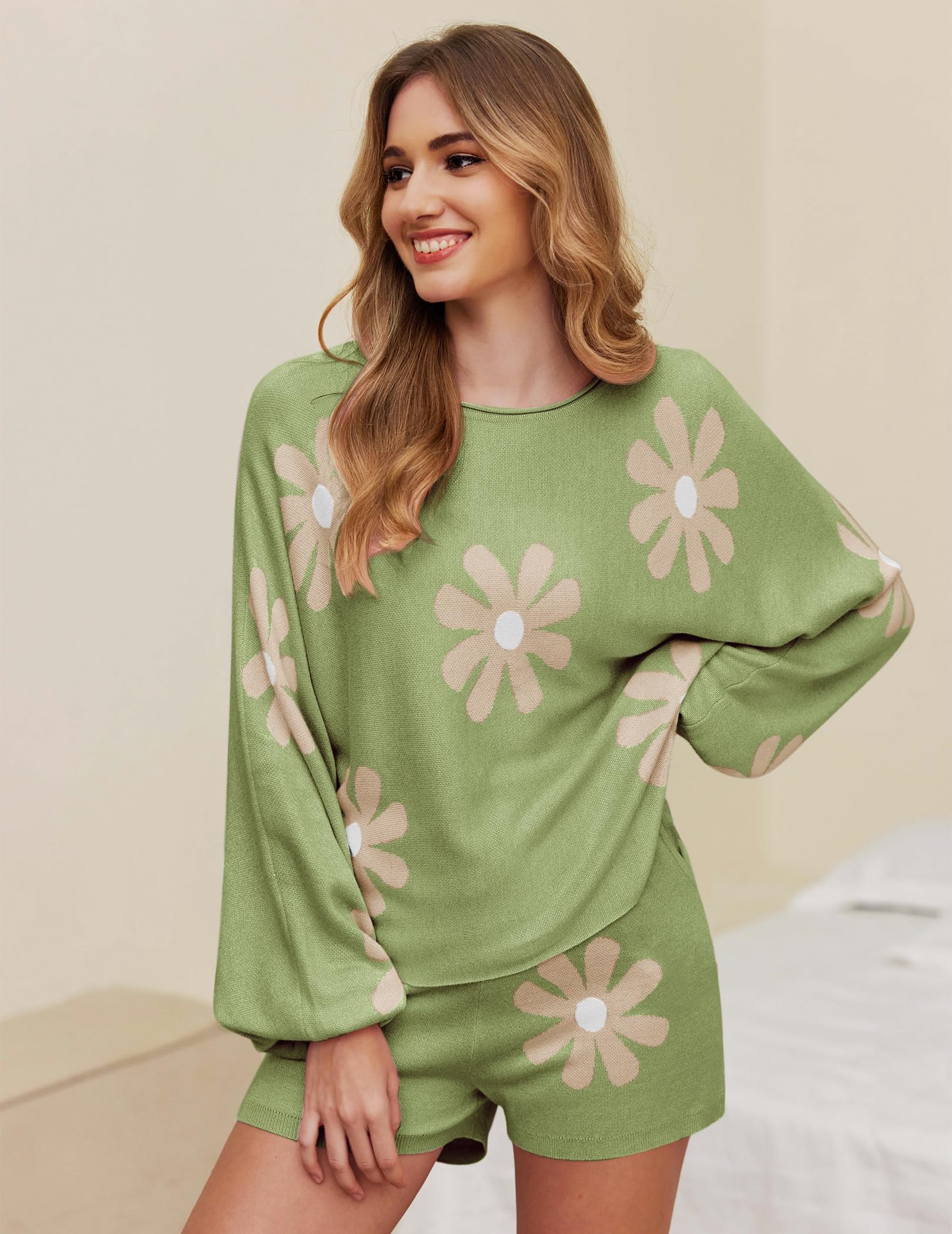 Ekouaer Knit Pajamas Set