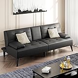 Shintenchi Futon Sofa Bed, Leather Foldable