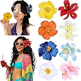 Hawaiian Flower Hair Clips Ttropical Hibiscus Hair Clip 8 Pieces Plumeria Flower Hair Accessories for Women Girls Cute Hair Claw Clips for for Vacation & Beach Party Favors Daily Holiday Decor