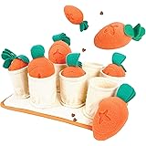 FOSSA Dog Snuffle Mat, Pet Food Feeding Mat with 8 Carrots Plush Treat Puzzle Toys