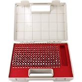 TEXALAN(R) Pin Gage Set Steel Gauge Minus Heat Treated with Storage Case M1 190pcs 0.061"-0.250"