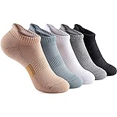 Gonii Ankle Socks Womens Running Athletic No Show Socks Cushioned 5-Pairs