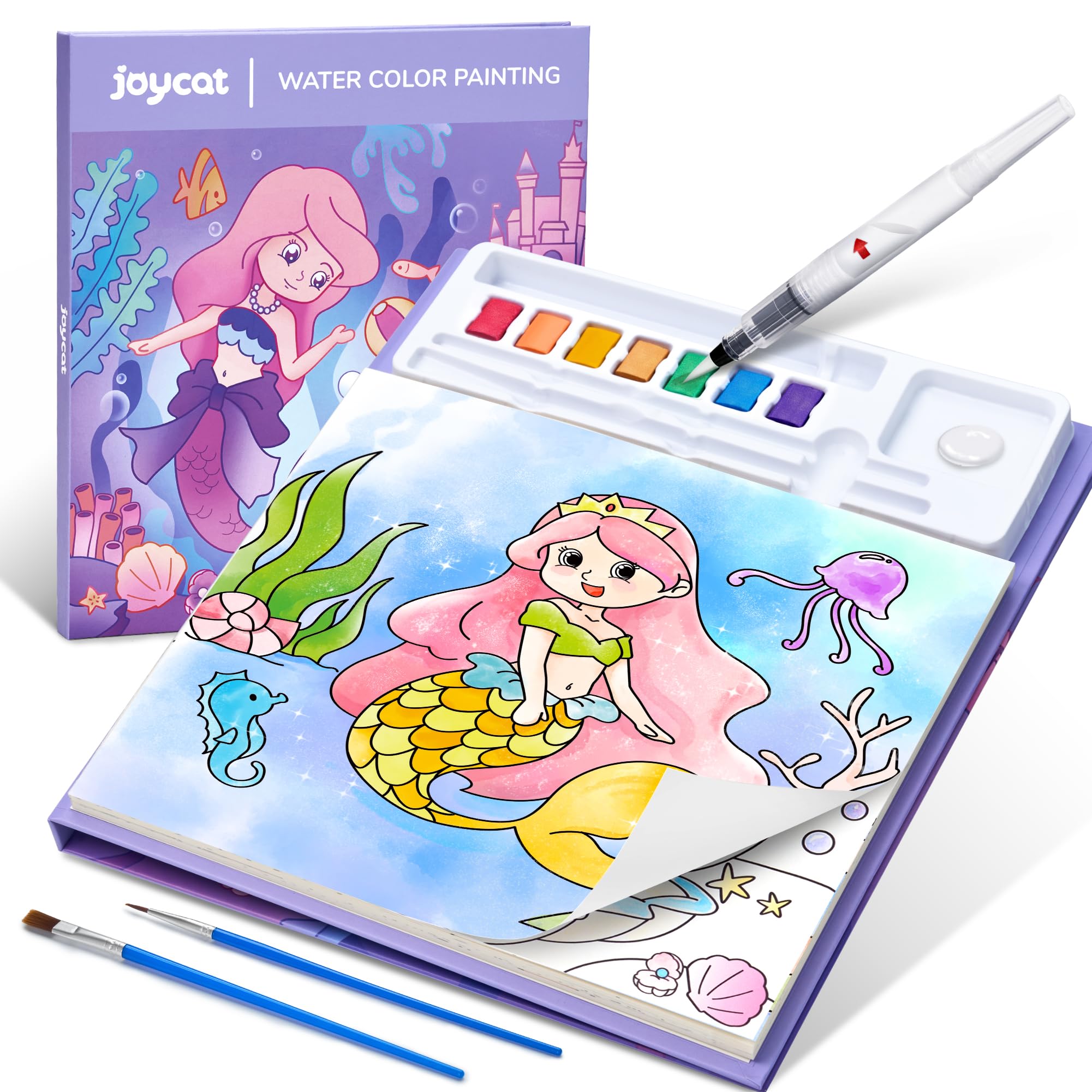 Photo 1 of JoyCat Paint with Water Coloring Books for Toddlers, Watercolor Painting Sets for Kids Ages 3-5 4-8, Arts and Crafts Drawing Activities Toy Birthday Gift for Boys Girls (Underwater World)