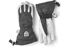 Hestra Women's Heli Ski Female Glove, 5-Finger Leather Snow Glove for Skiing, Snowboarding and Mountaineering