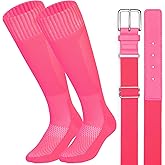 Ratokaler Baseball Socks and Belt Combo for Youth Adult Softball Sock Belt for Boys and Girls