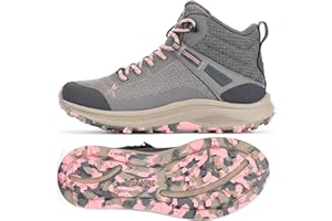 Viakix Monterra Mid Women’s Waterproof Hiking Boots – Lightweight Comfortable Trail Shoes for Trekking, Backpacking, Thru & D
