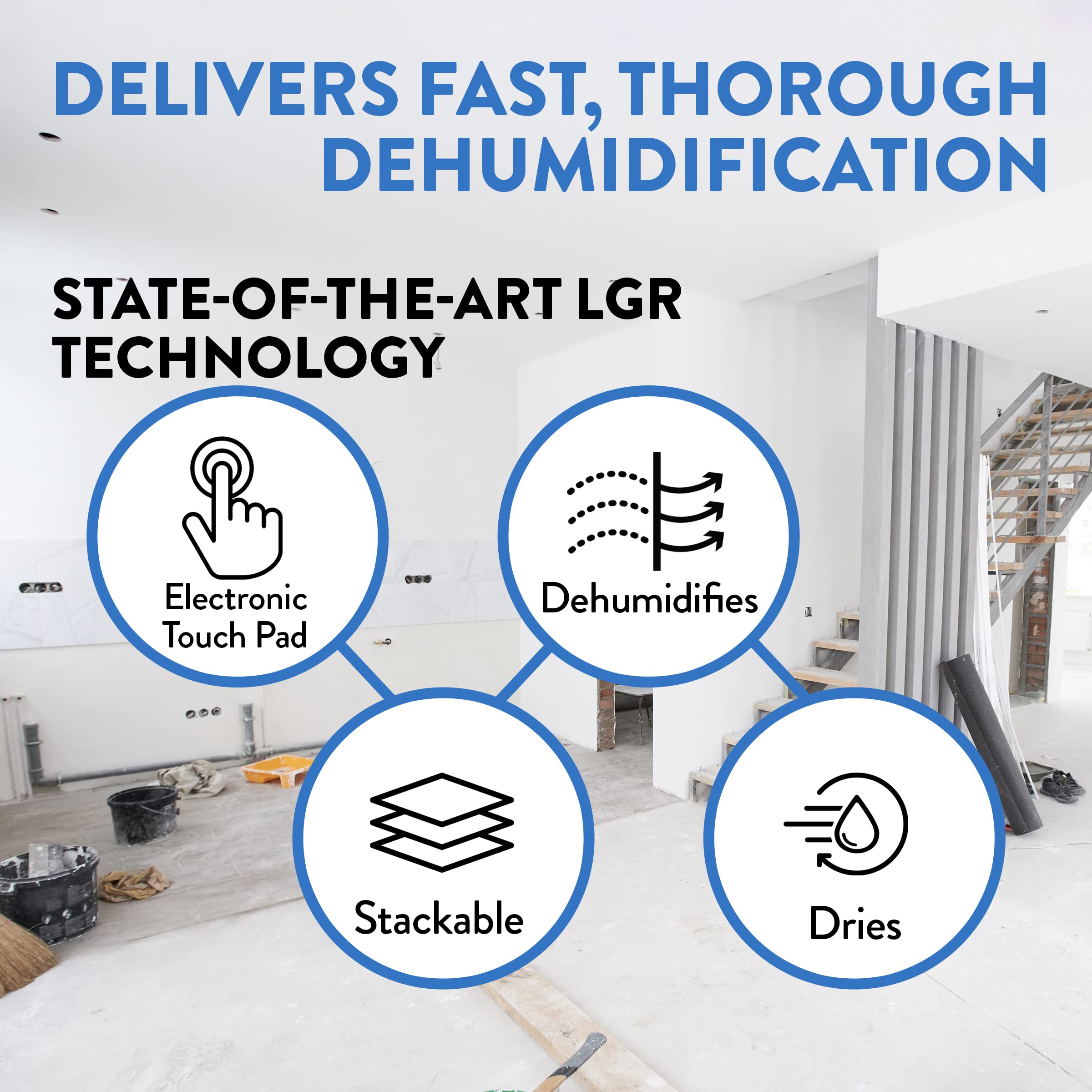 Dri-Eaz LGR 3500i Commercial Dehumidifier with Pump, 30 Gallon, Industrial Dehumidifier