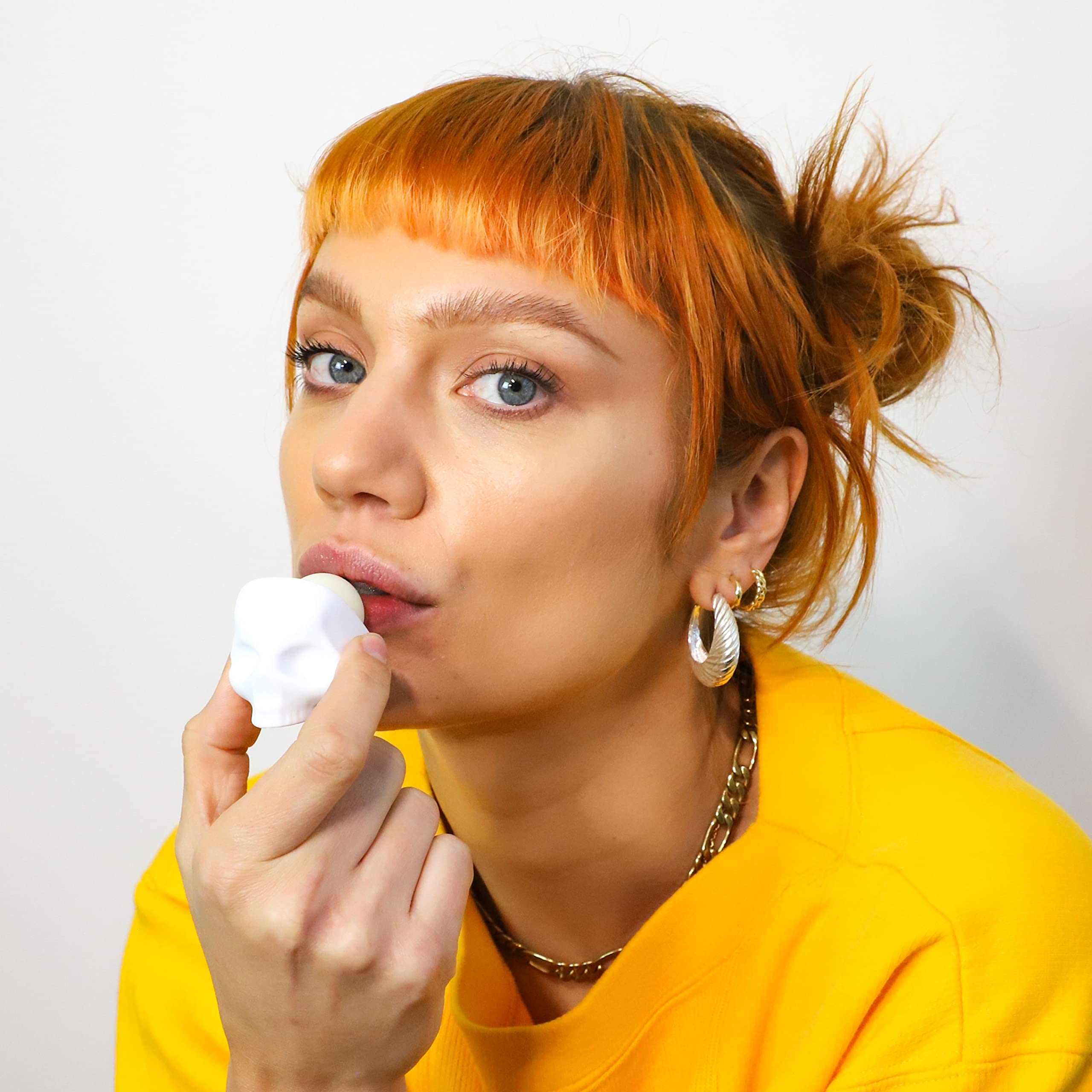 Rebels Refinery 3-Piece Neapolitan Skull Lip Balm Bundle - Passion Fruit, Black Mint & White Vanilla