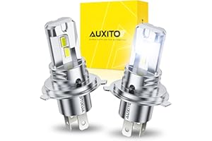 AUXITO H4 LED Bulbs 9003 HB2 Hi/Low Beam, 40,000LM 900% Super Brighter, 6500K Cool White, Plug and Play, Anti-Glare Safe Driving Light, Pack of 2