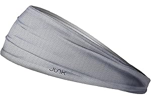JUNK Brands Big Bang Lite Greys Headband - Moisture-Wicking, Performance Fabric, Non-Slip, Sports Sweatband for Men & Women - One Size