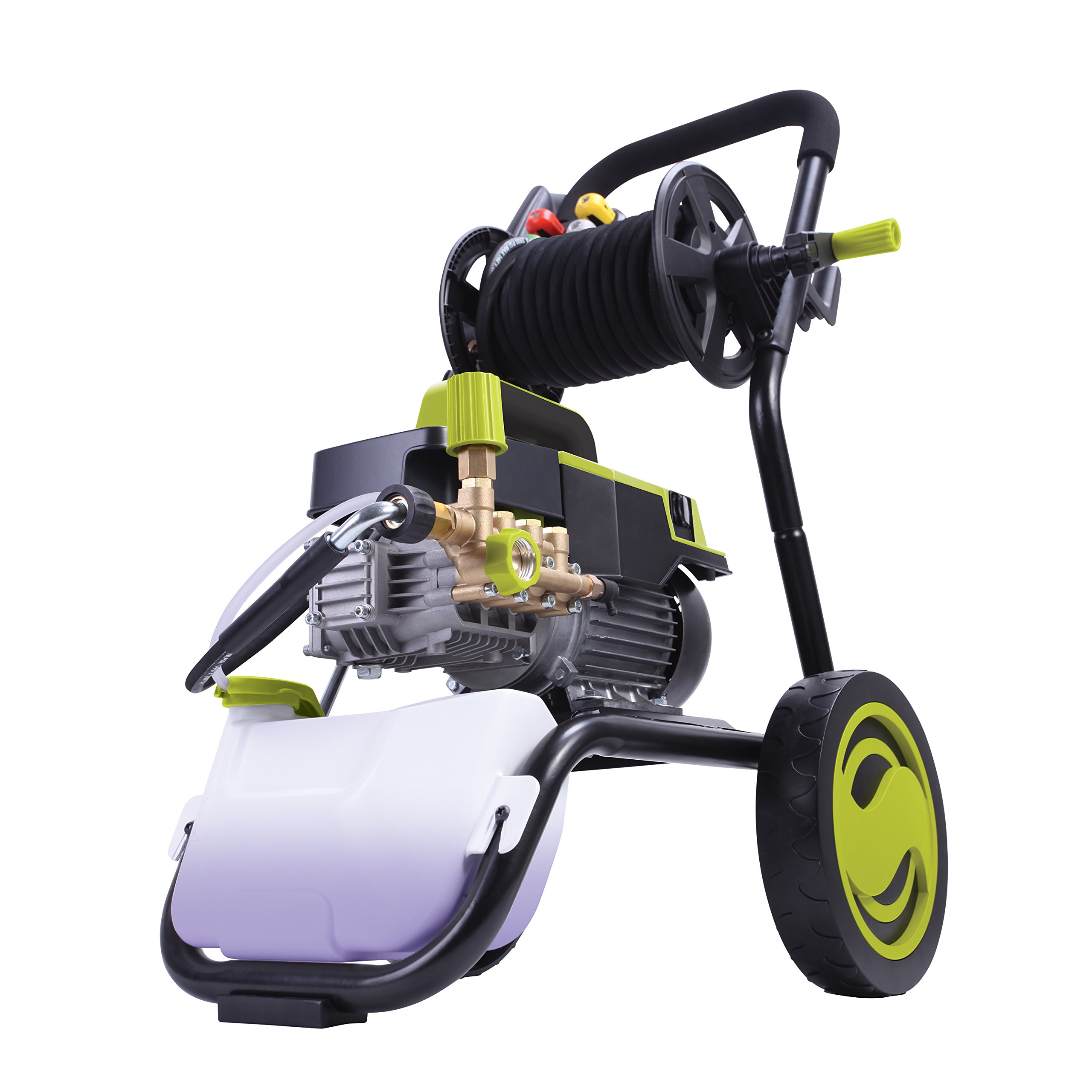 Sun Joe 1300 PSI Commercial Pressure Washer with Roll Cage and Hose Reel, 2.15 HP, 2 GPM